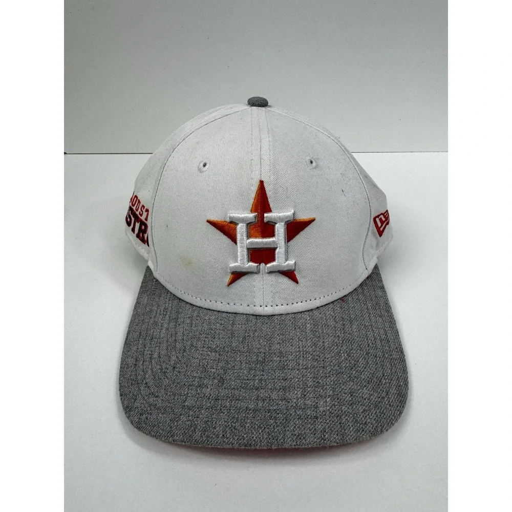 New Era Houston Astros 9Fifty Snapback Hat Cap White Adjustable One Size READ